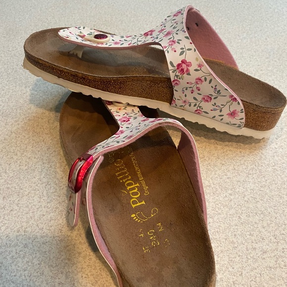 Papillio Pink and White Floral Sandals - Picture 2 of 6